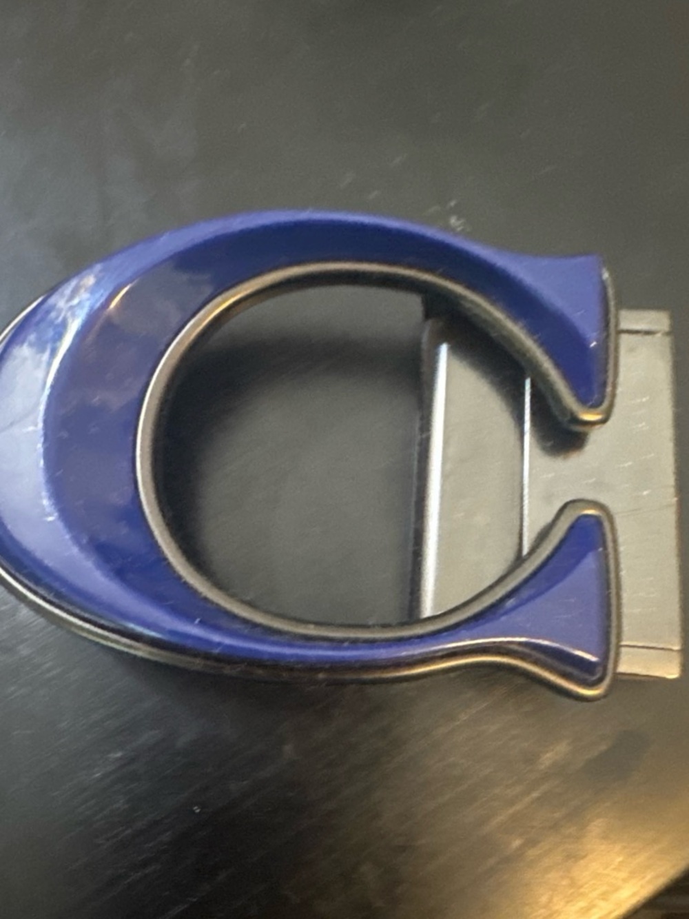 Coach Blue 'C' Belt Buckle